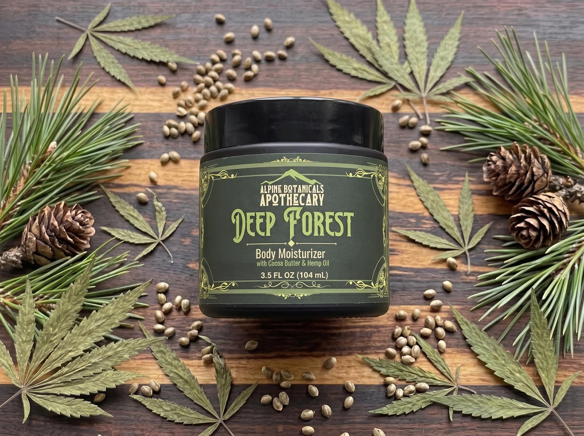 Deep Forest Body Moisturizer with Hemp Oil and Cocoa Butter for Dry Skin