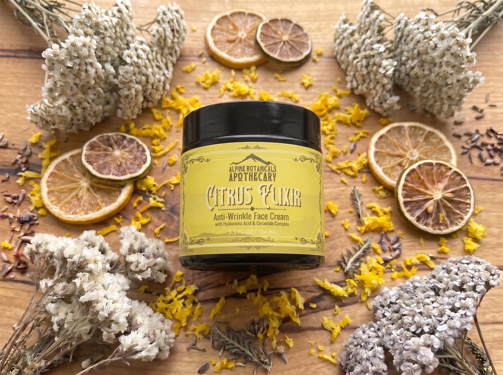 Citrus Elixir Anti-Wrinkle Face Cream with Hyaluronic Acid, Ceramides, and CoQ10