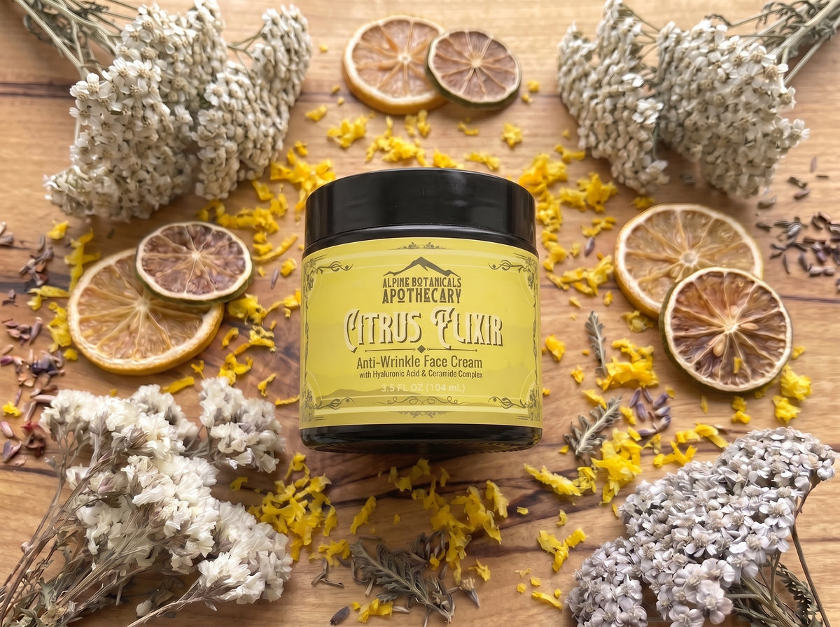 Citrus Elixir Anti-Wrinkle Face Cream with Hyaluronic Acid, Ceramides, and CoQ10