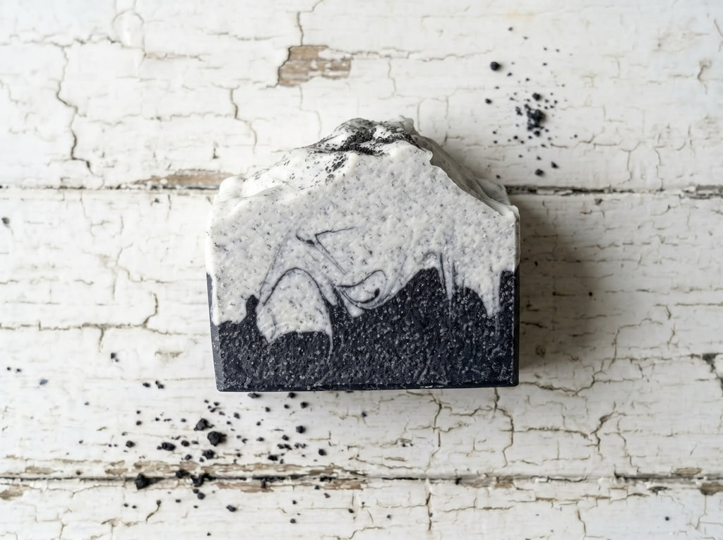 Obsidian Frost Soap — Handcrafted with Black Lava Salt and Zinc Oxide— 10.7 OZ (303 g)