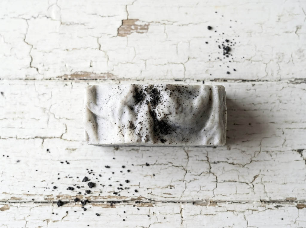 Obsidian Frost Soap — Handcrafted with Black Lava Salt and Zinc Oxide— 10.7 OZ (303 g)