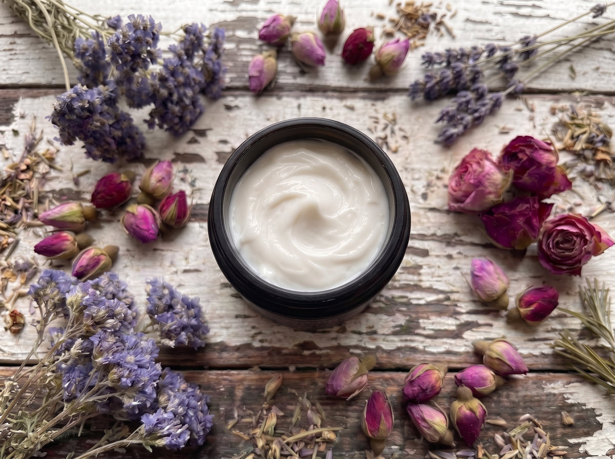 Winter Rose Hydrating Face Cream with Rose Water, Blue Yarrow Oil, and Shea Butter