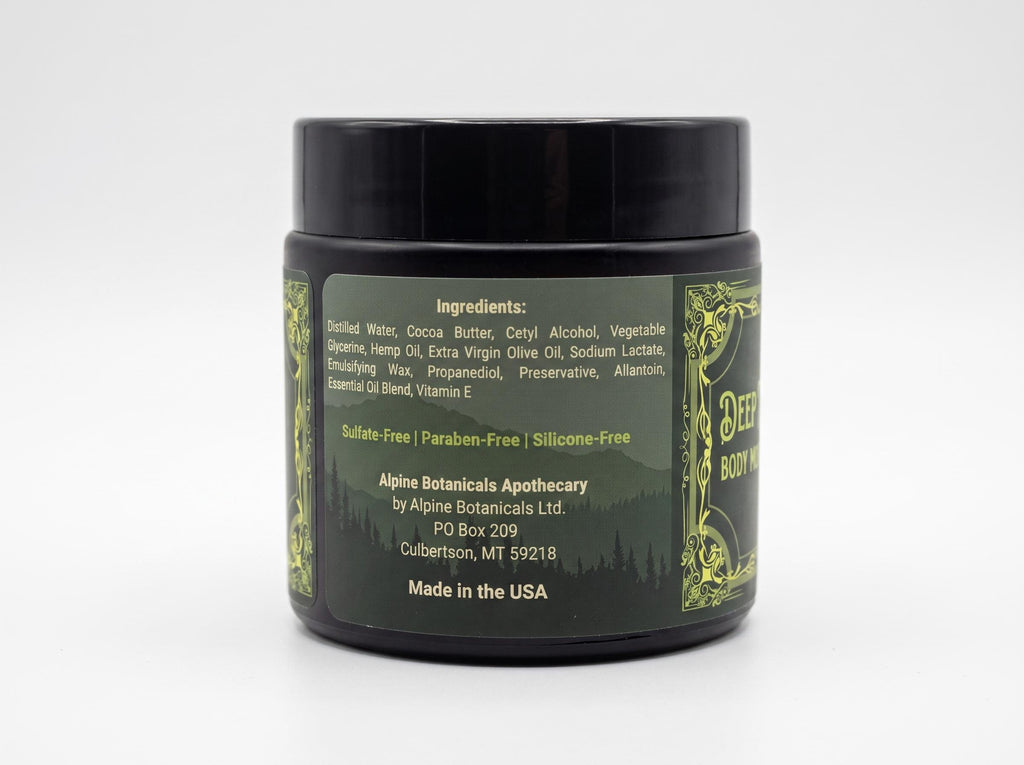 Deep Forest Body Moisturizer with Hemp Oil and Cocoa Butter for Dry Skin