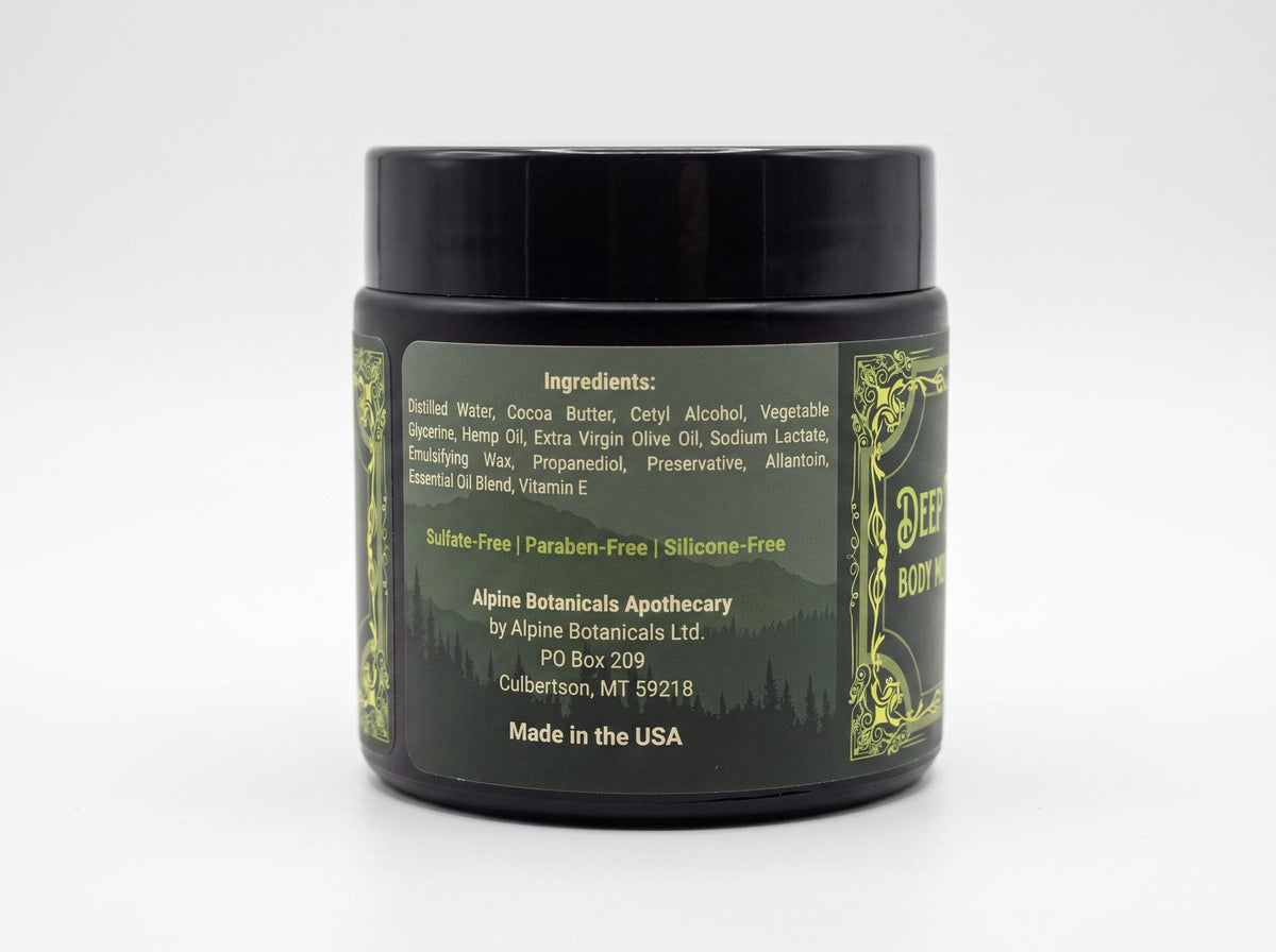 Deep Forest Body Moisturizer with Hemp Oil and Cocoa Butter for Dry Skin